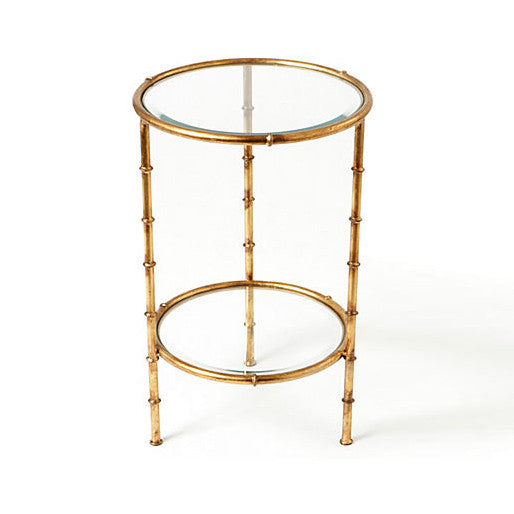 Gold Bamboo Round Table