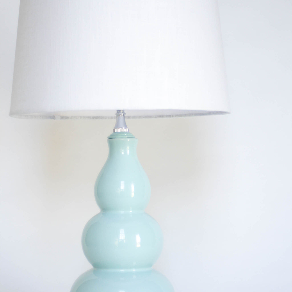 Spa Blue Ceramic Gourd Lamp