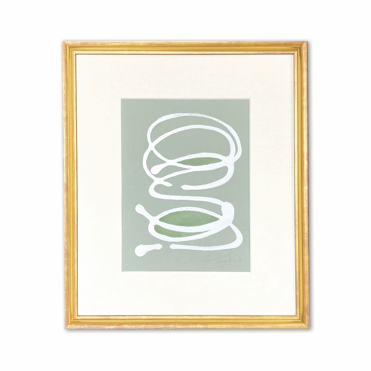 Motion in White on Sage Green by Kayce Hughes – Mintwood Home