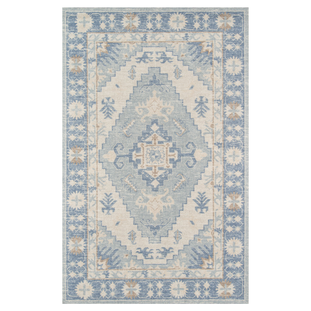 Diamond Rug Blue Adaline Diamond Blue Rug – Mintwood Home