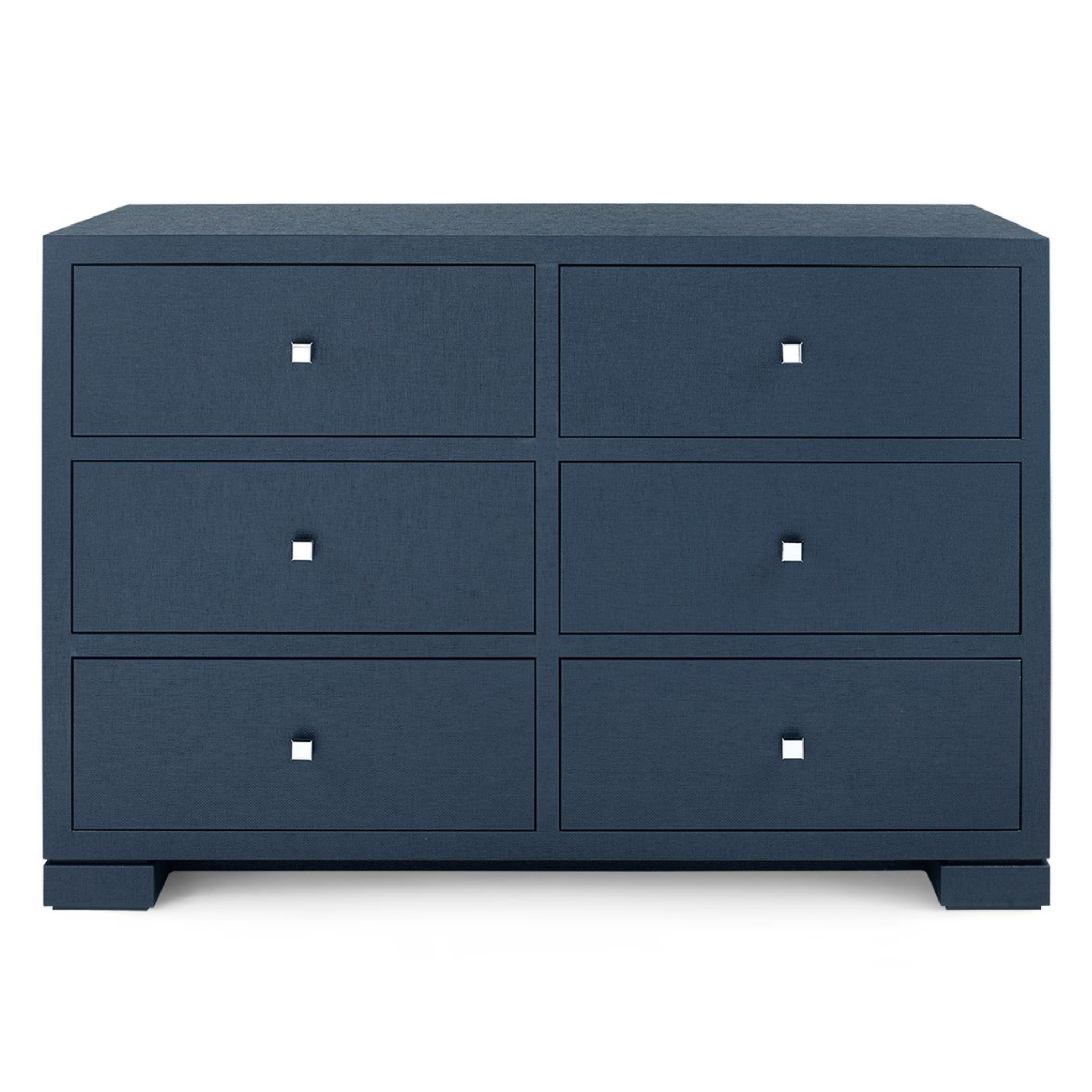 blue grasscloth dresser Ming 4 Drawer