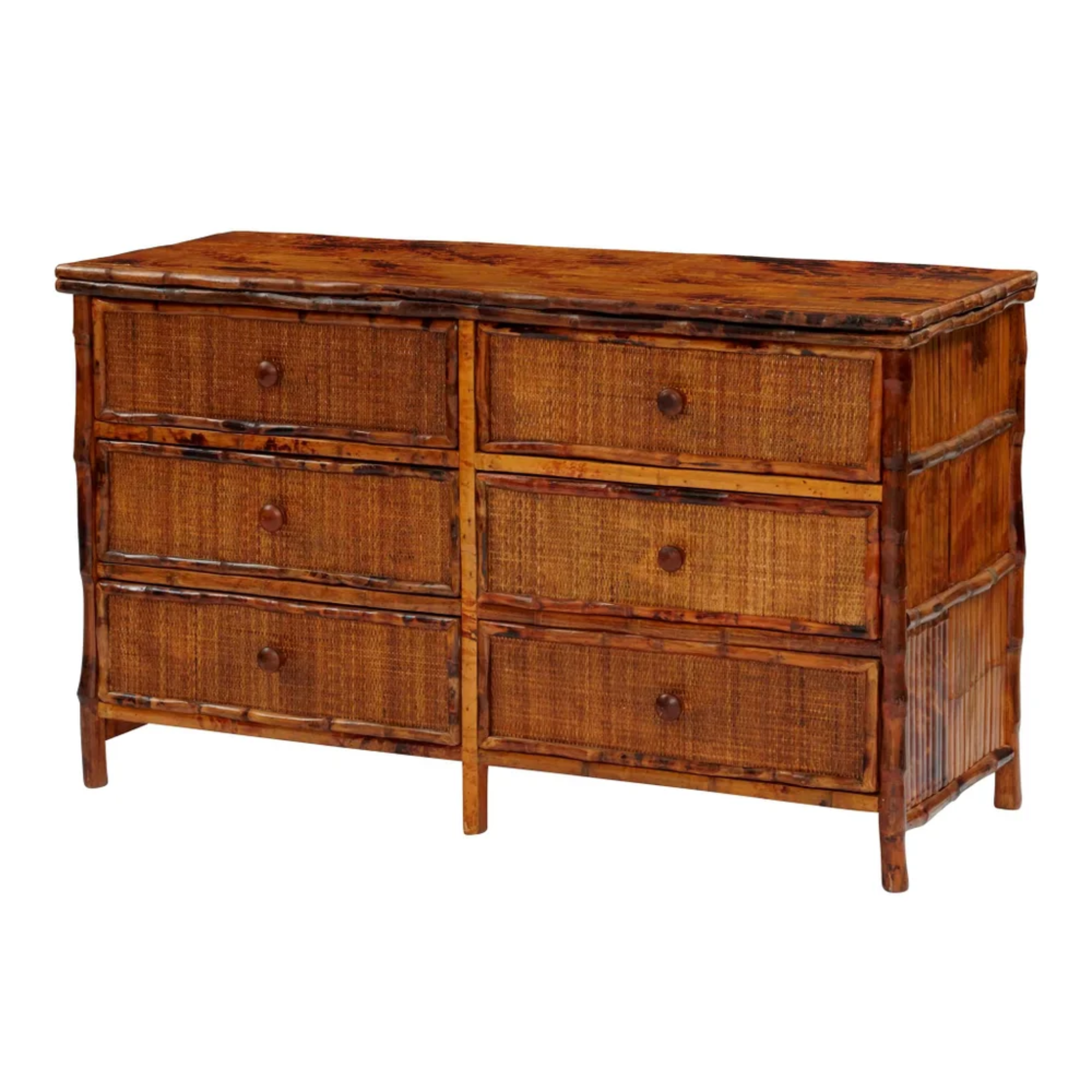 vintage 6 drawer dresser Six Drawer Dresser with Woven Front – Mintwood Home
