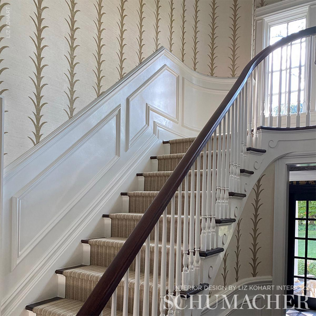Acanthus Stripe Sisal Wallpaper by Schumacher – Mintwood Home
