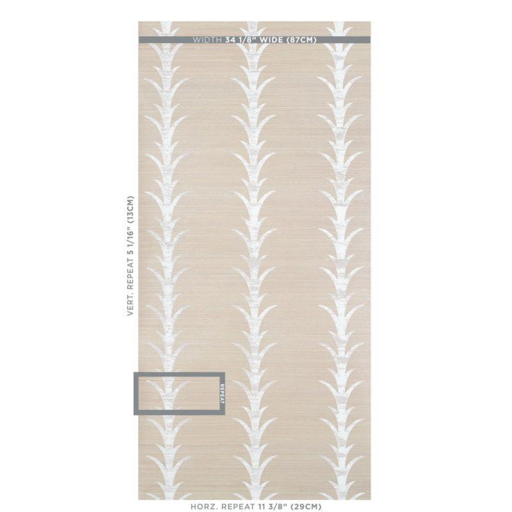 Acanthus Stripe Sisal Wallpaper by Schumacher – Mintwood Home