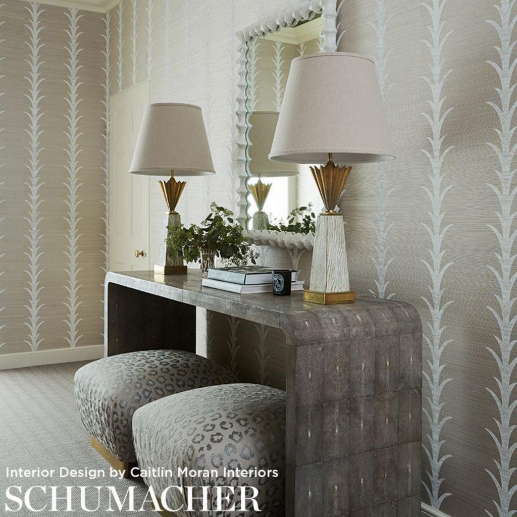Acanthus Stripe Sisal Wallpaper by Schumacher – Mintwood Home